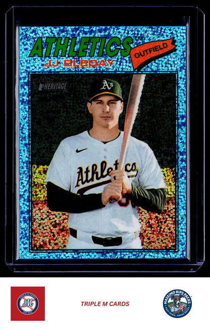 2026 Topps Heritage #236 JJ Bleday Chrome Light Blue Sparkle Refractors