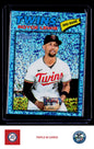 2026 Topps Heritage #85 Royce Lewis Chrome Light Blue Sparkle Refractors