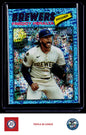 2026 Topps Heritage #291 Freddy Peralta Chrome Light Blue Sparkle Refractors