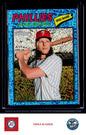 2026 Topps Heritage #81 Alec Bohm Chrome Light Blue Sparkle Refractors