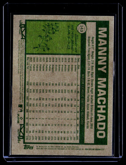 2026 Topps Heritage #143 Manny Machado Light Purple