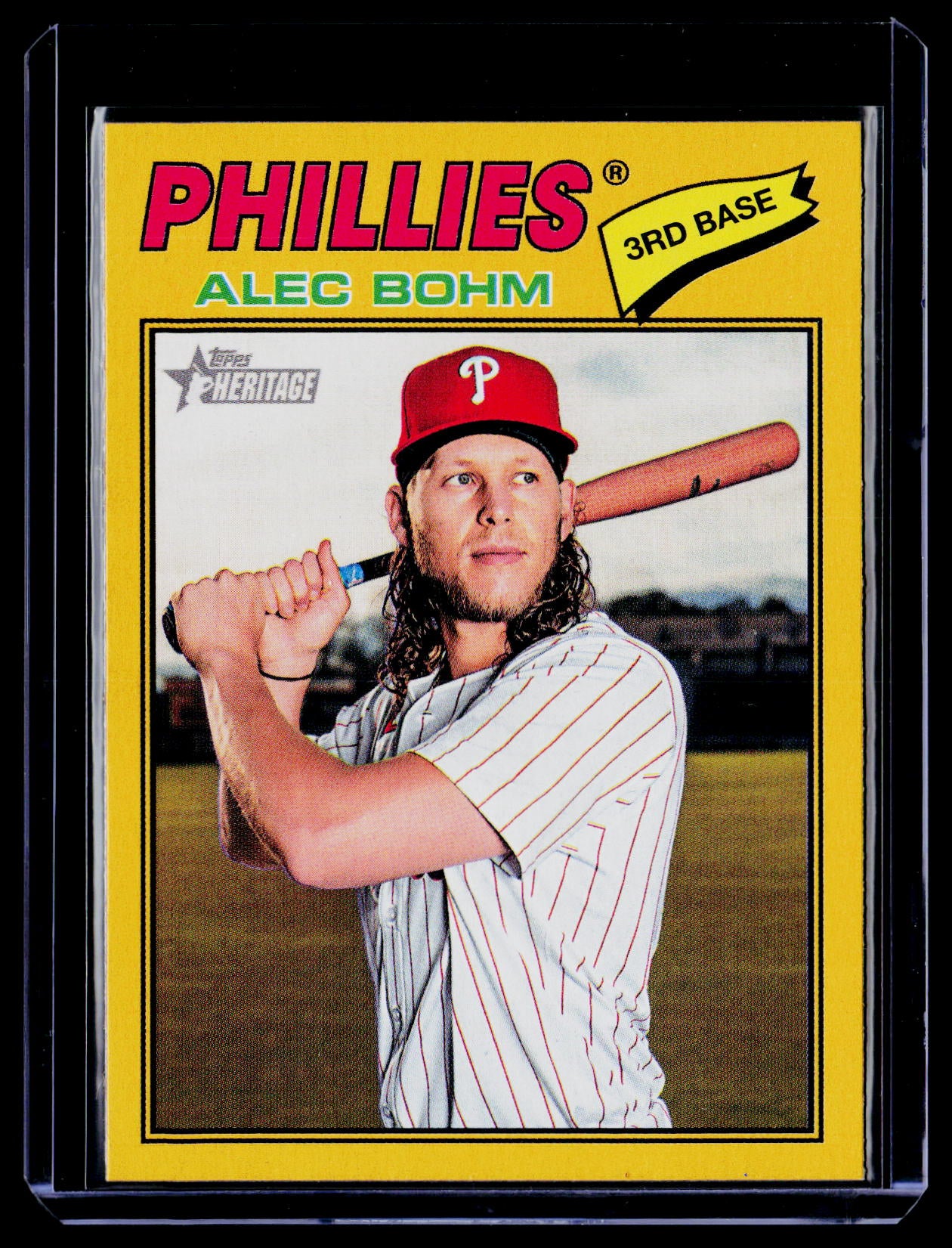 2026 Topps Heritage #81 Alec Bohm Dark Yellow