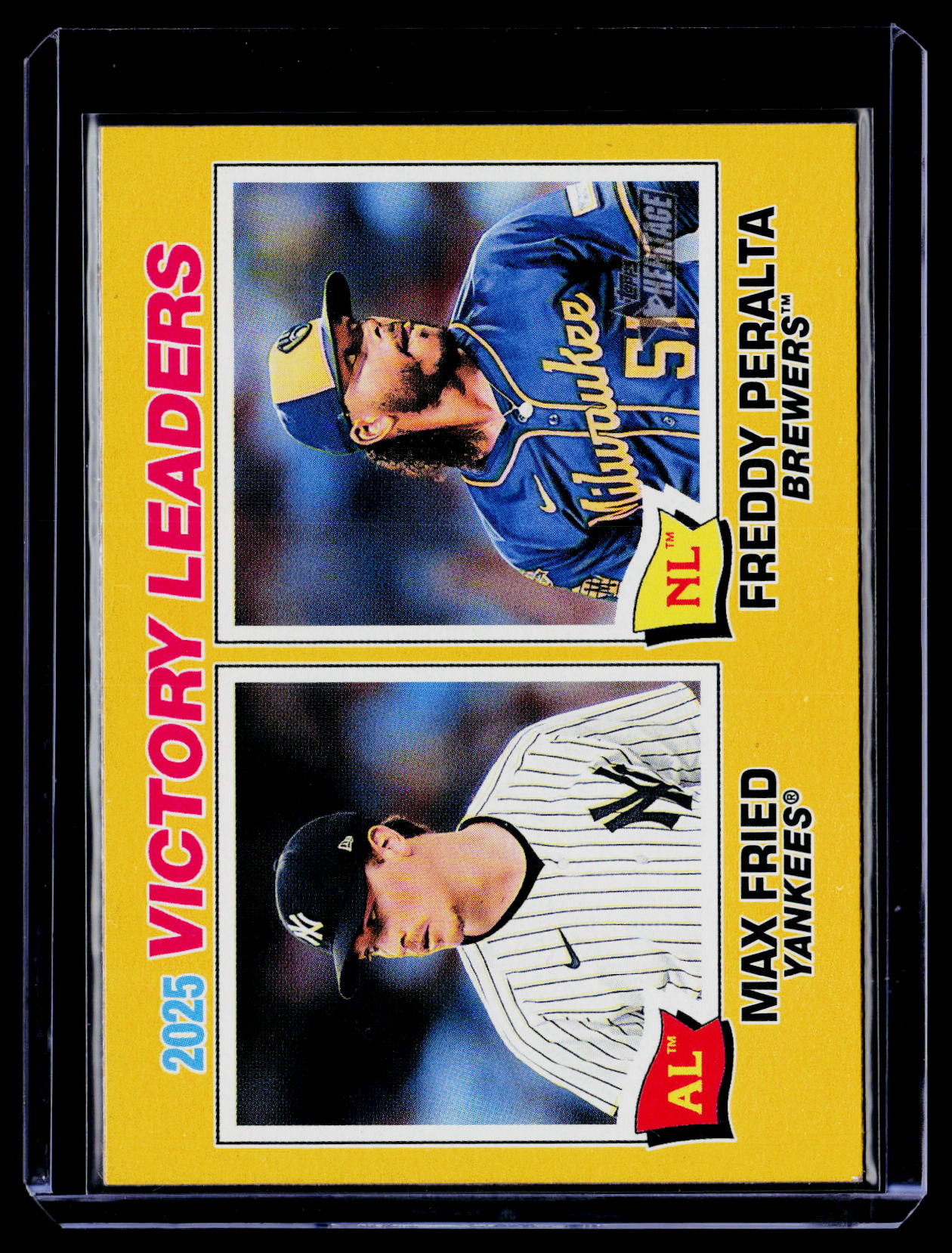 2026 Topps Heritage #5 2025 Victory Leaders Dark Yellow