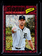 2026 Topps Heritage #204 Jack Flaherty Chrome Burgundy Sparkle Refractors