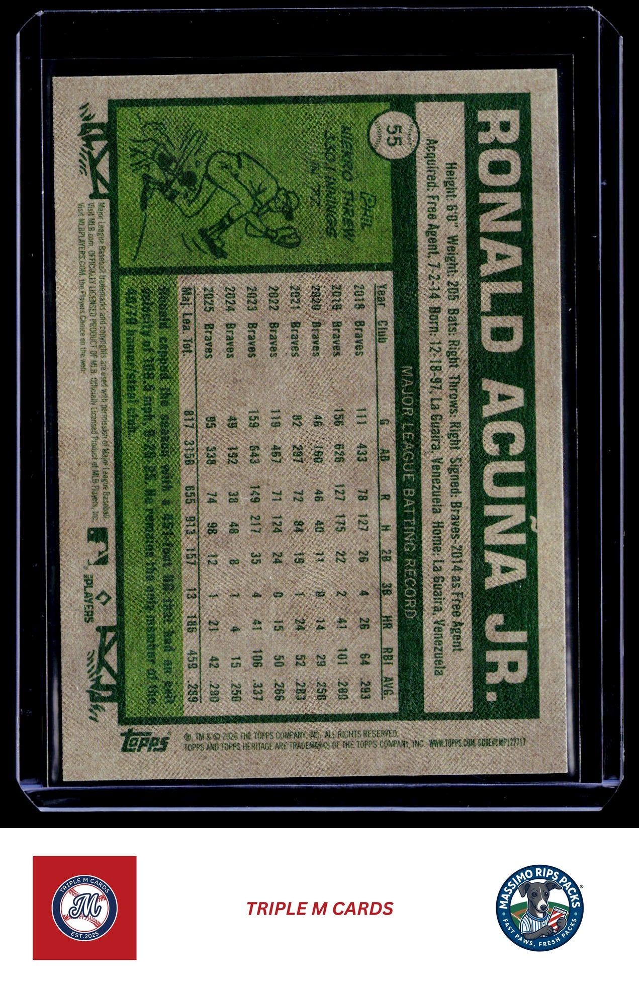 2026 Topps Heritage #55 Ronald Acuña Jr.