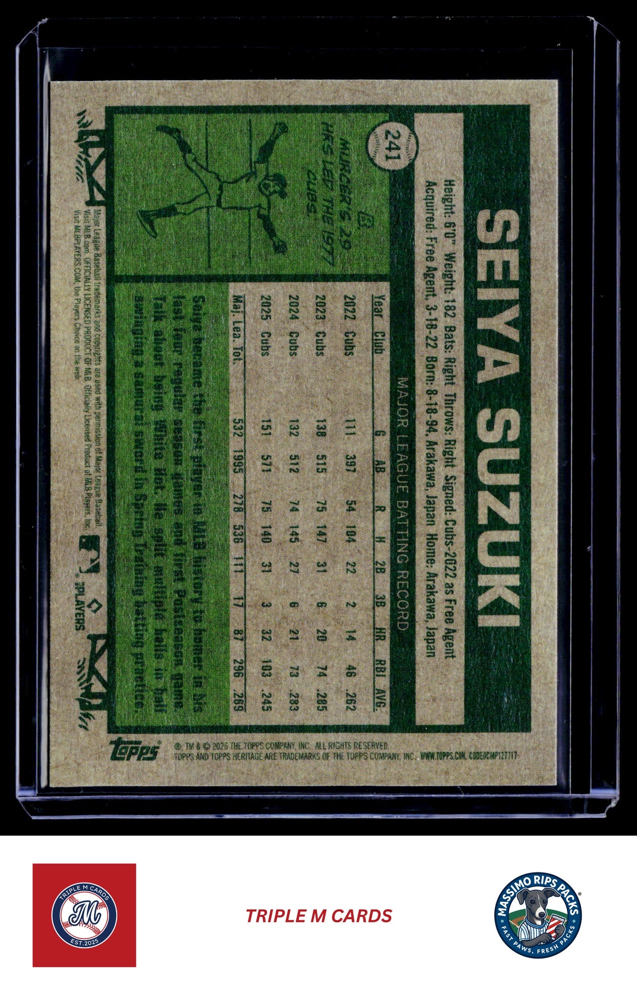 2026 Topps Heritage #241 Seiya Suzuki