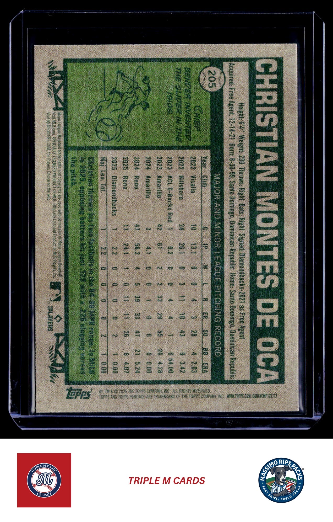 2026 Topps Heritage #205 Christian Montes De Oca