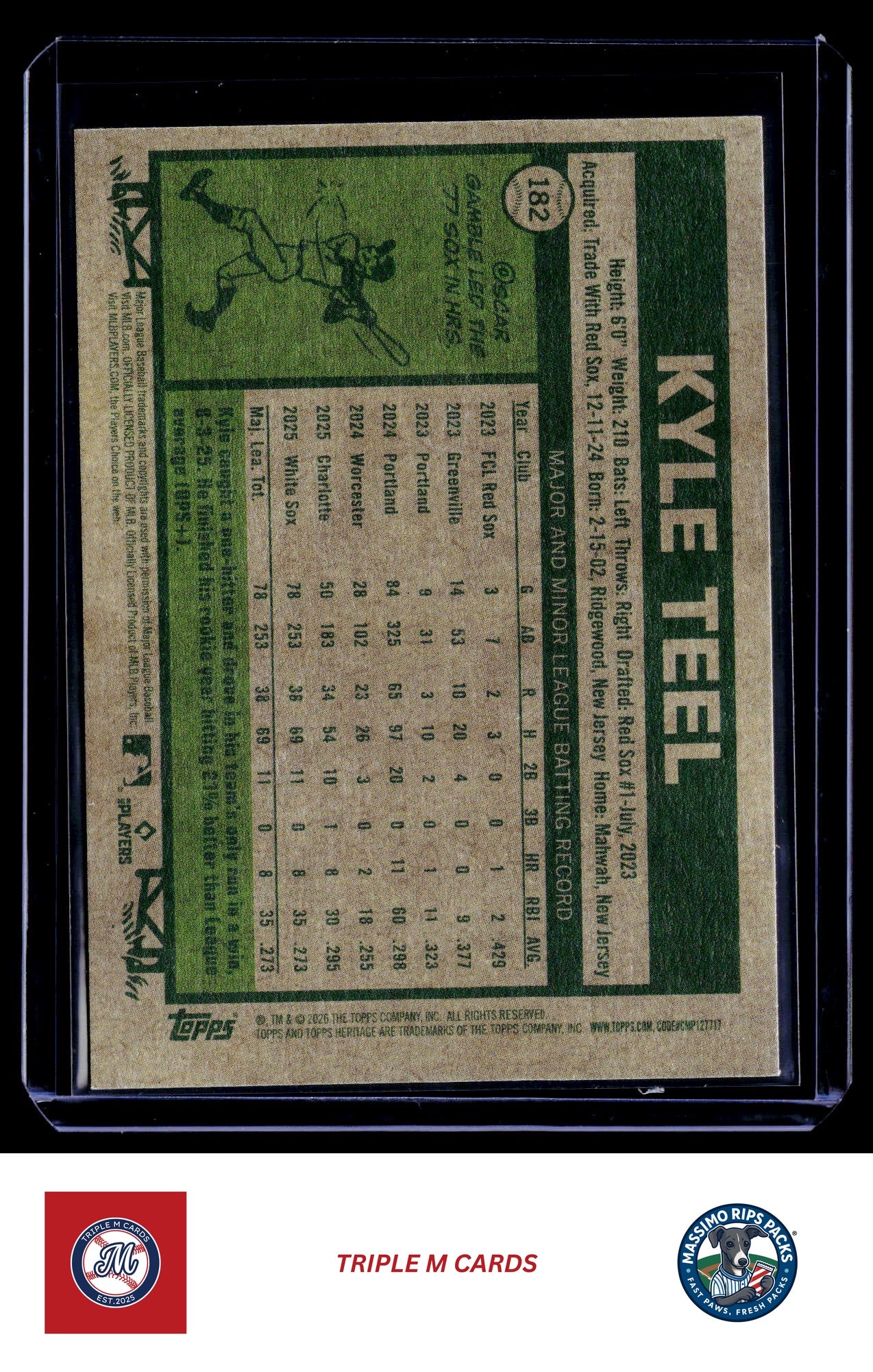 2026 Topps Heritage #182 Kyle Teel