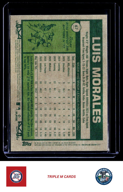 2026 Topps Heritage #67 Luis Morales