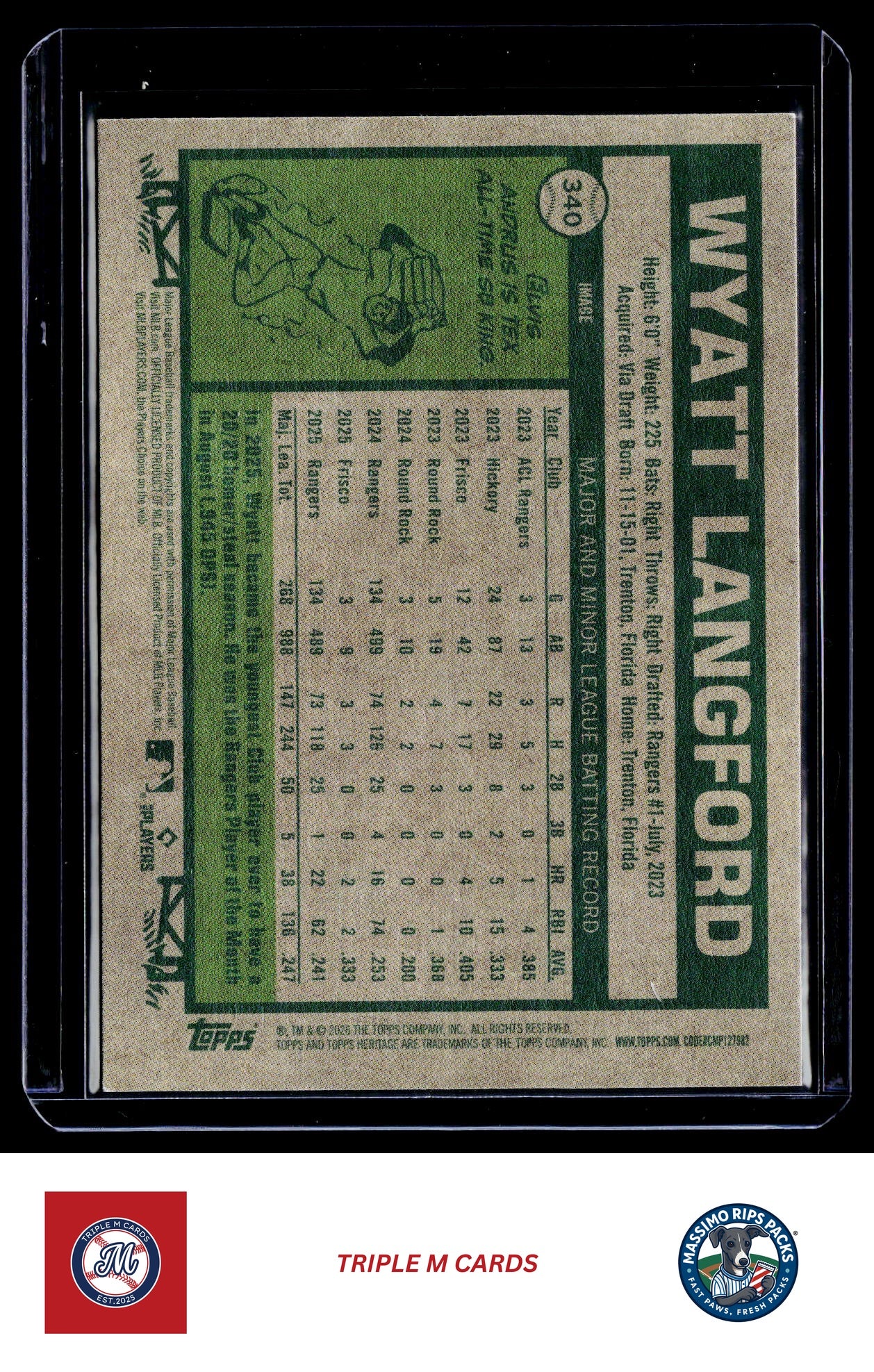 2026 Topps Heritage #340b Wyatt Langford