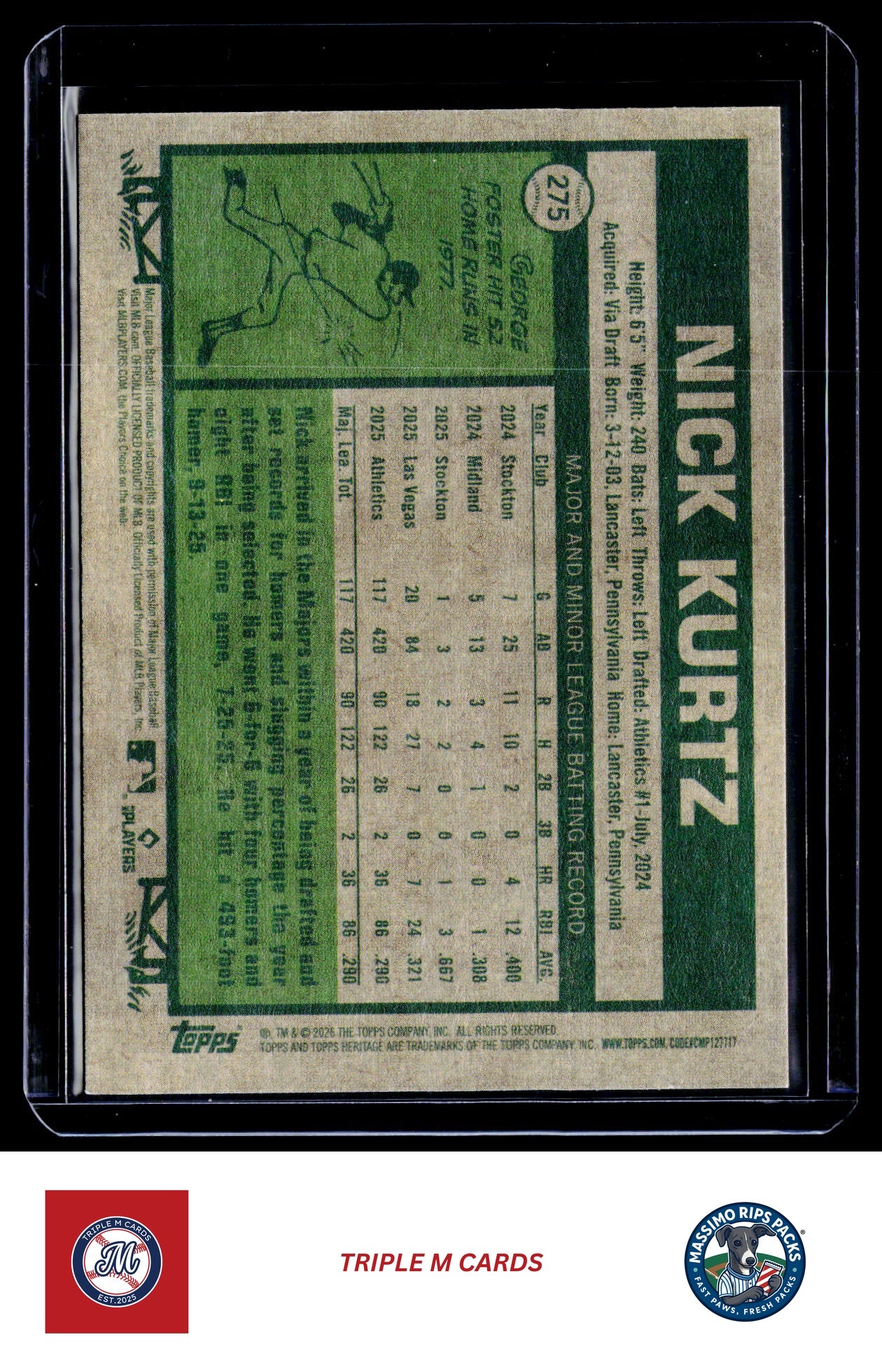 2026 Topps Heritage #275 Nick Kurtz