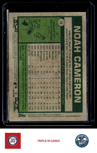 2026 Topps Heritage #78 Noah Cameron