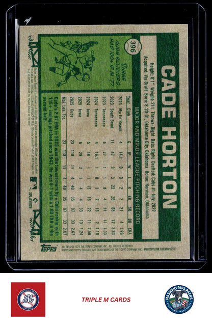 2026 Topps Heritage #396 Cade Horton