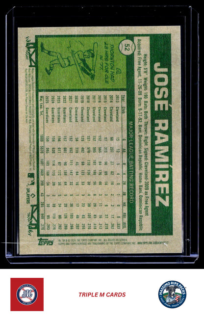 2026 Topps Heritage #52 José Ramírez