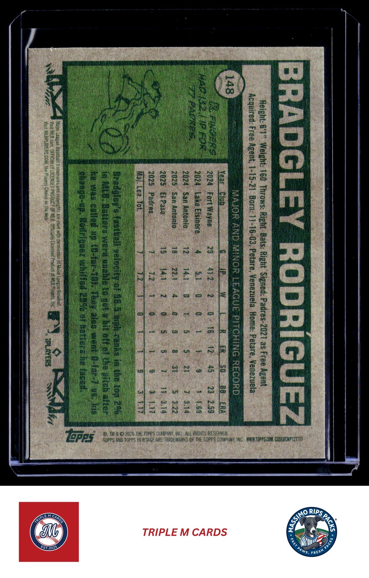 2026 Topps Heritage #148 Bradgley Rodriguez