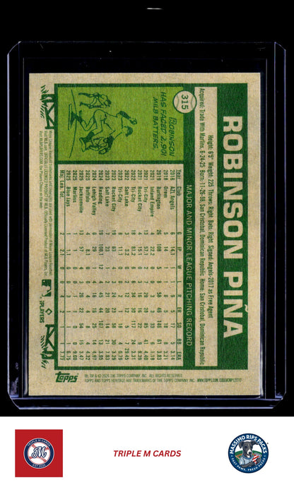 2026 Topps Heritage #315 Robinson Pina