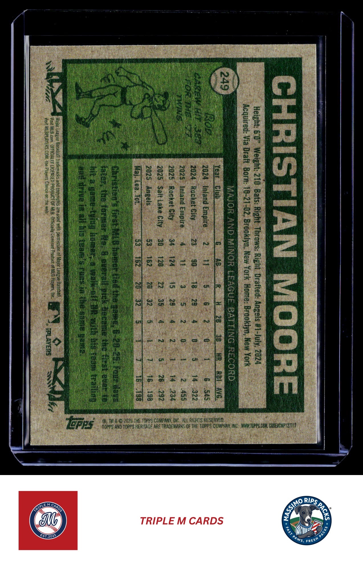 2026 Topps Heritage #249 Christian Moore