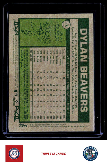 2026 Topps Heritage #48 Dylan Beavers