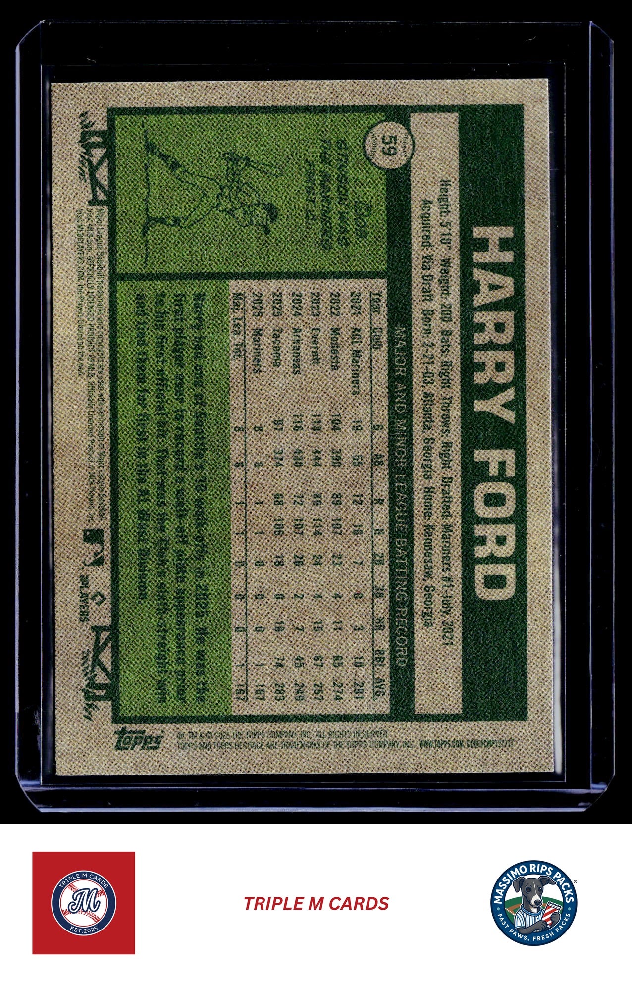 2026 Topps Heritage #59 Harry Ford