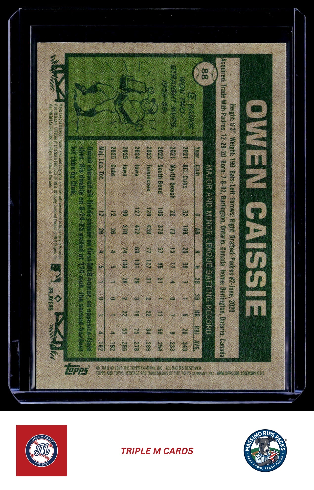 2026 Topps Heritage #88 Owen Caissie