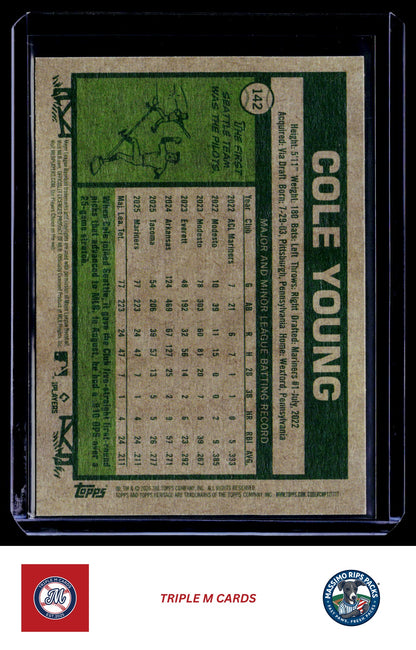 2026 Topps Heritage #142 Cole Young