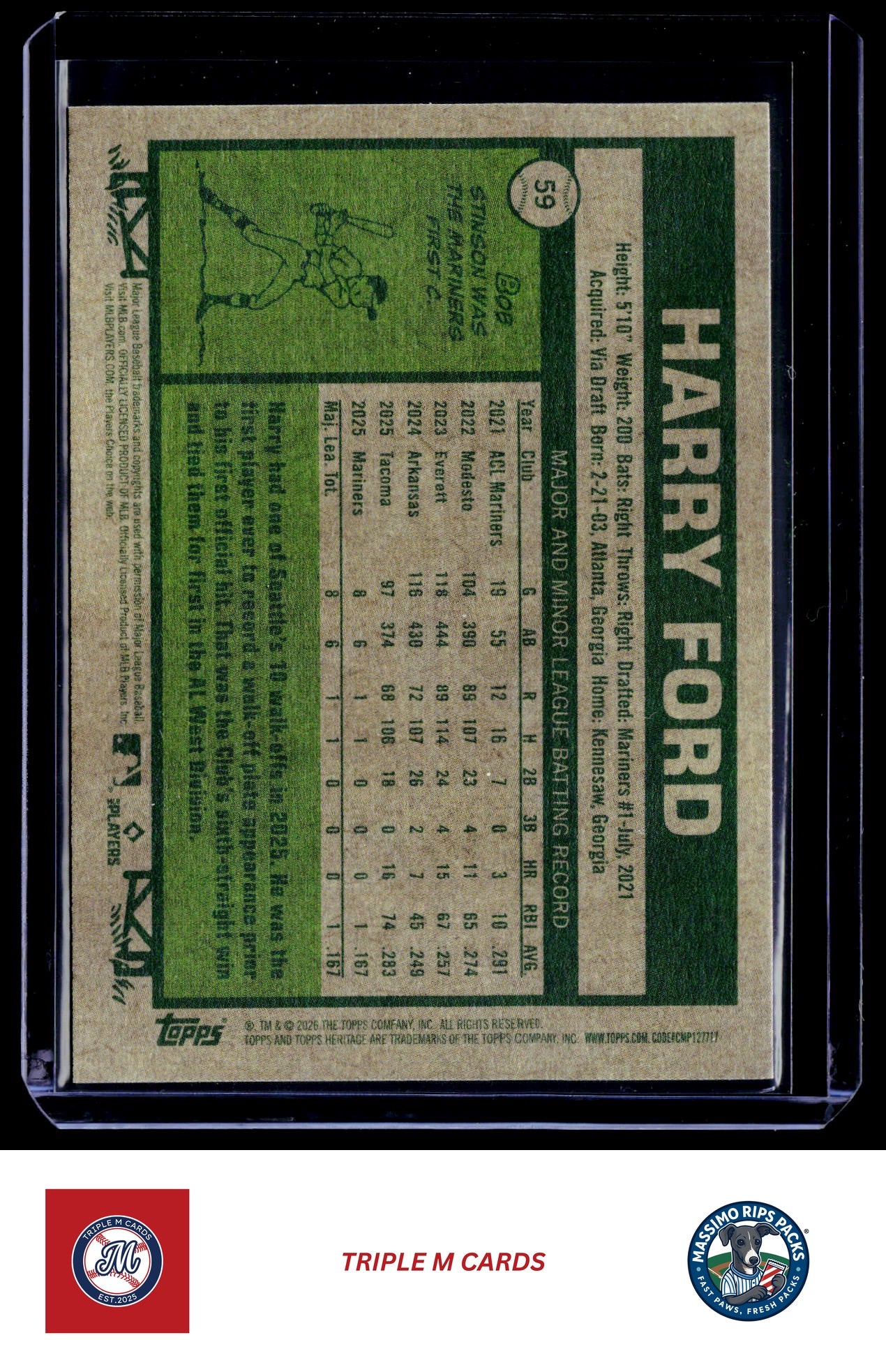 2026 Topps Heritage #59 Harry Ford