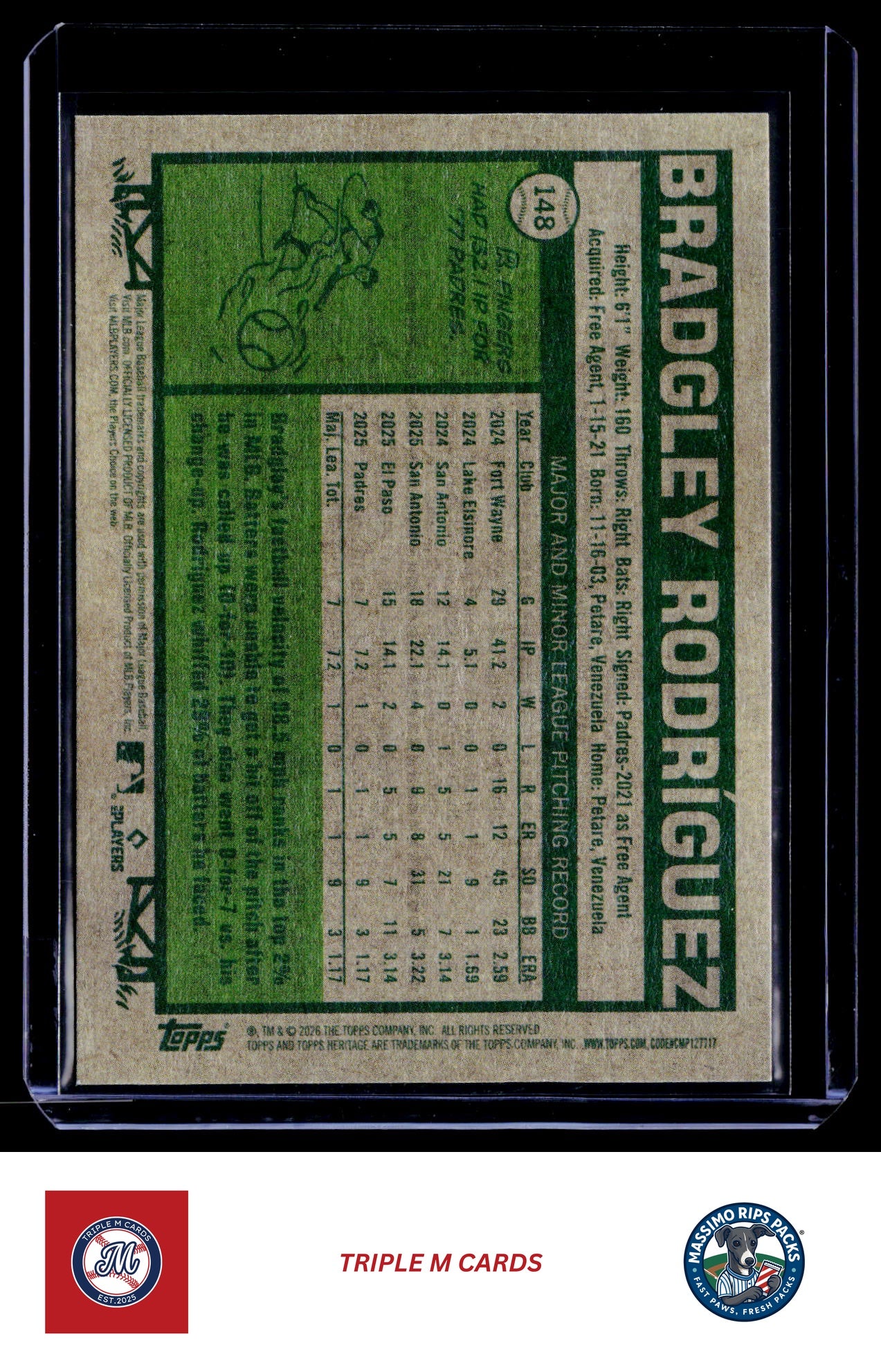 2026 Topps Heritage #148 Bradgley Rodriguez