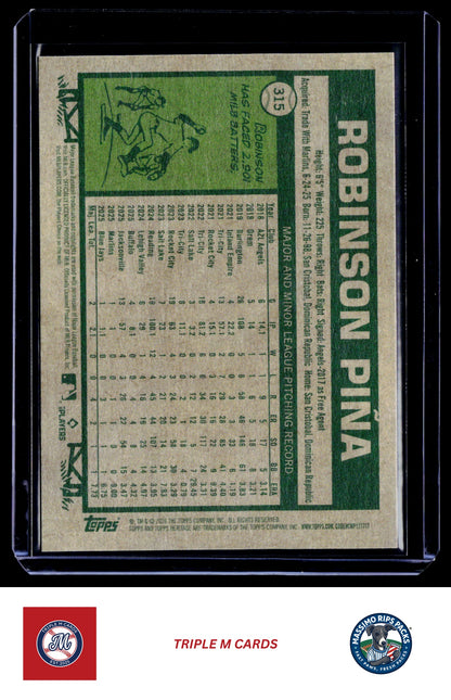 2026 Topps Heritage #315 Robinson Pina