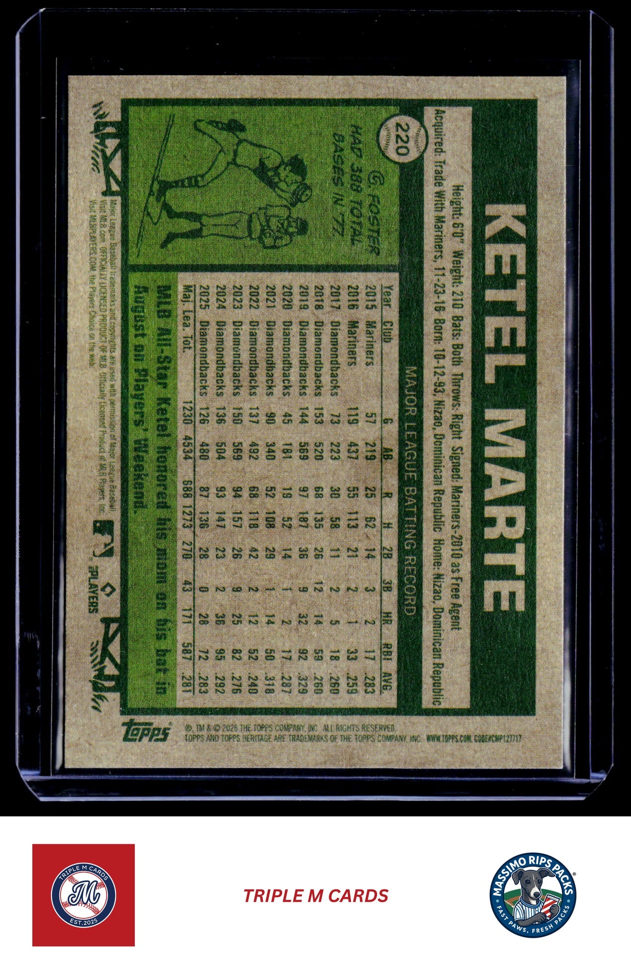 2026 Topps Heritage #220 Ketel Marte