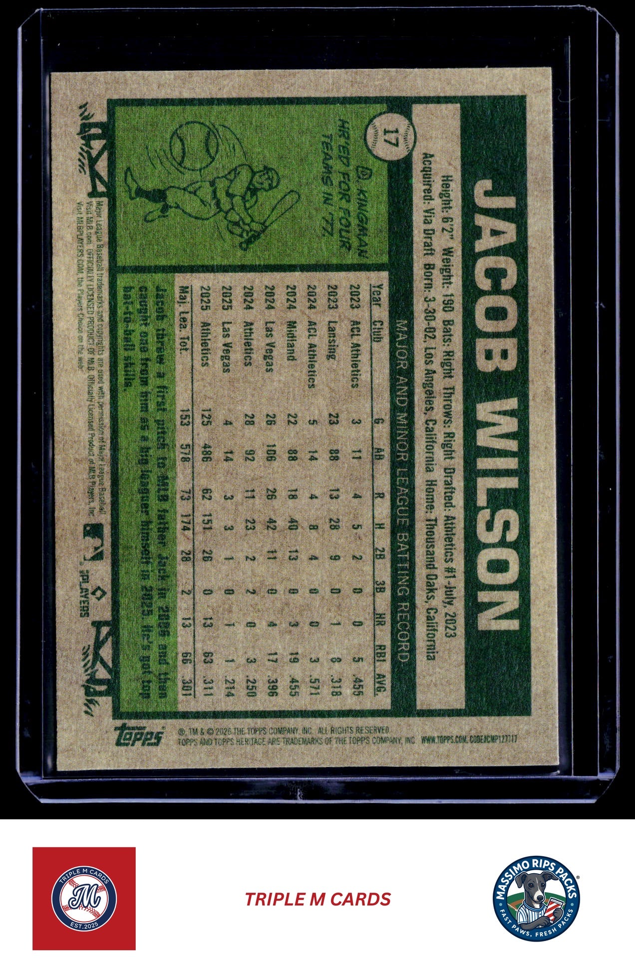 2026 Topps Heritage #17 Jacob Wilson