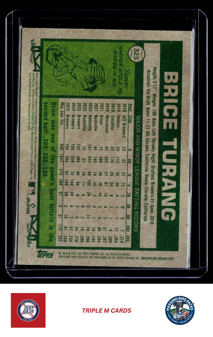 2026 Topps Heritage #325 Brice Turang