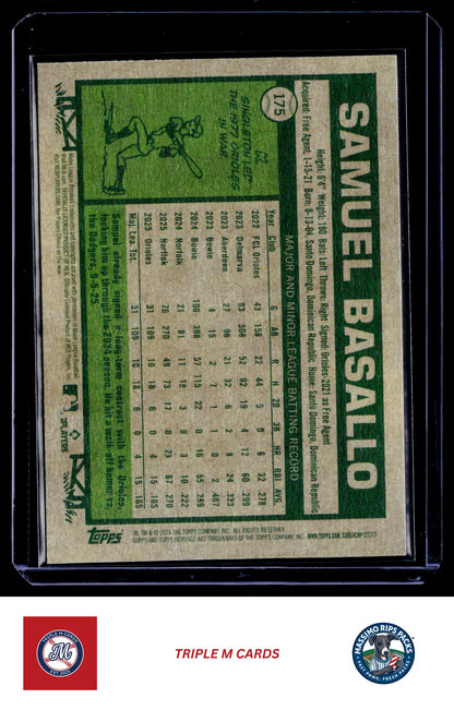 2026 Topps Heritage #175 Samuel Basallo