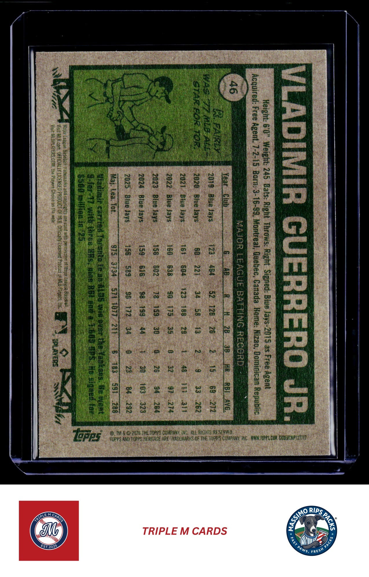 2026 Topps Heritage #46 Vladimir Guerrero Jr.