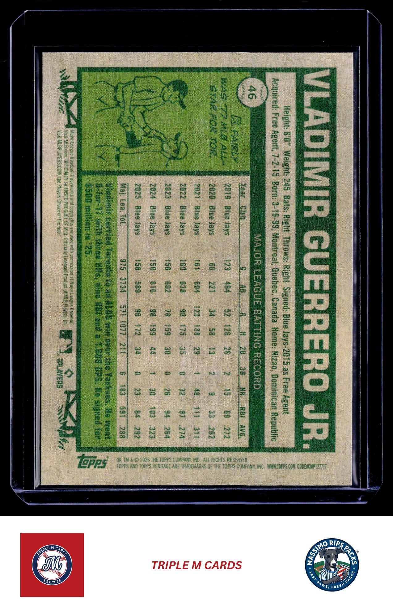 2026 Topps Heritage #46 Vladimir Guerrero Jr.