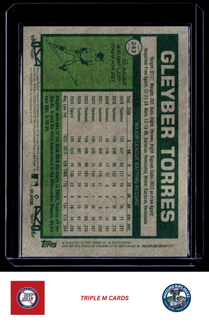2026 Topps Heritage #243 Gleyber Torres