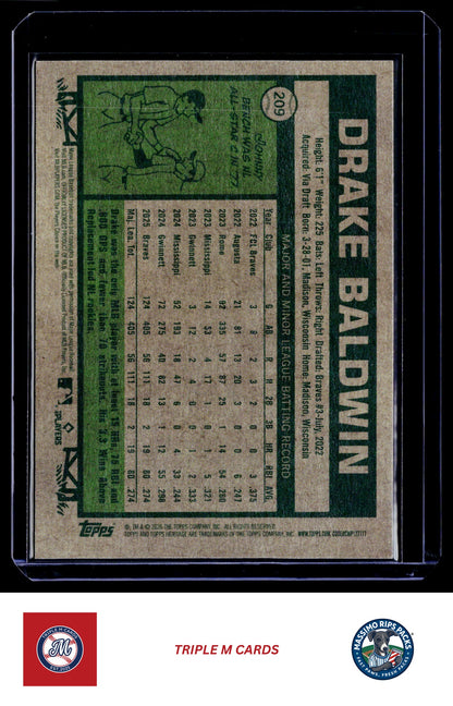 2026 Topps Heritage #209 Drake Baldwin