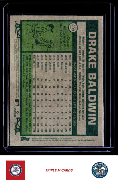 2026 Topps Heritage #209 Drake Baldwin