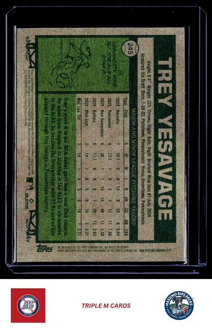 2026 Topps Heritage #245 Trey Yesavage