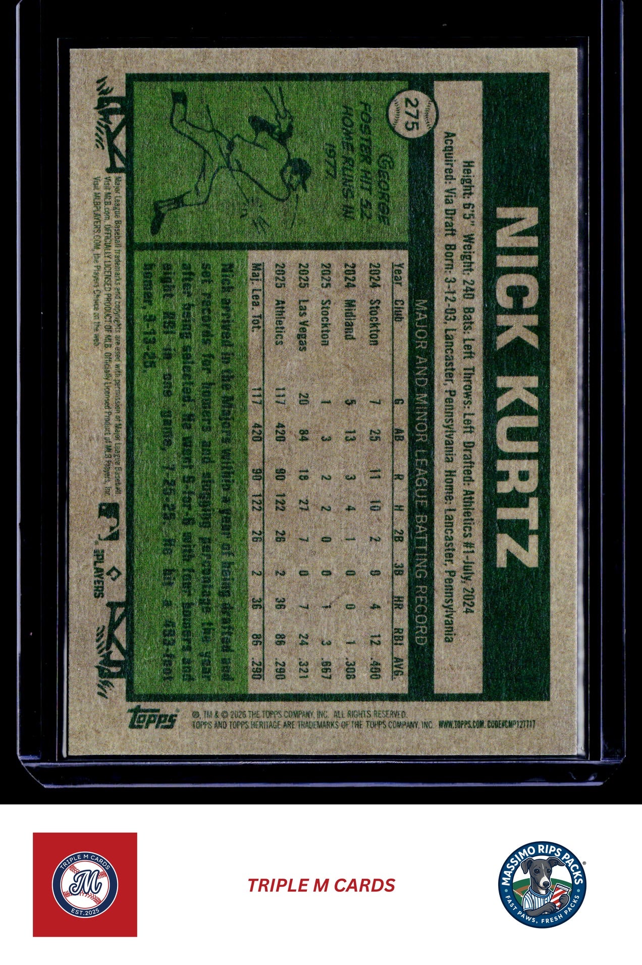 2026 Topps Heritage #275 Nick Kurtz