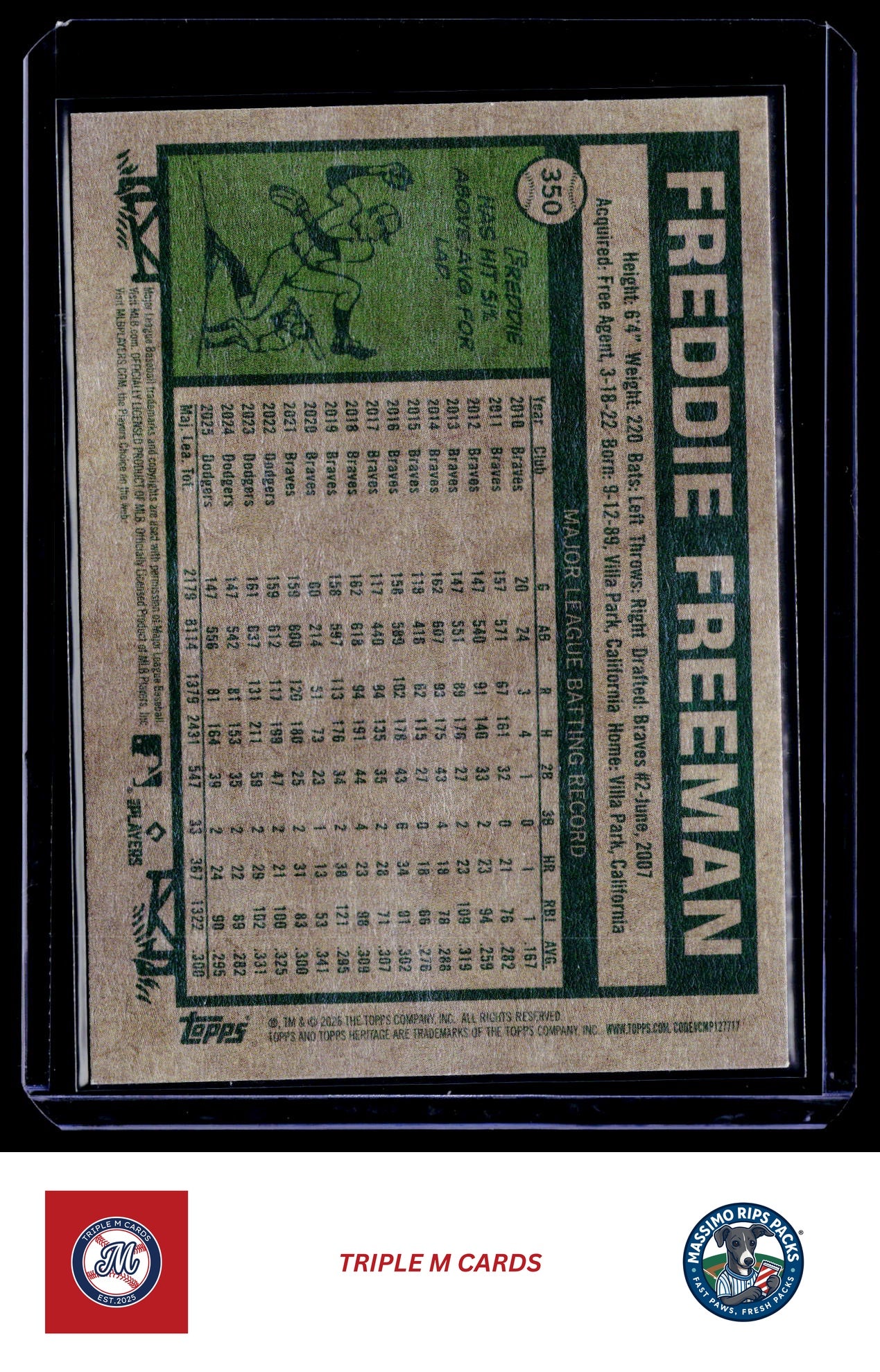 2026 Topps Heritage #350 Freddie Freeman