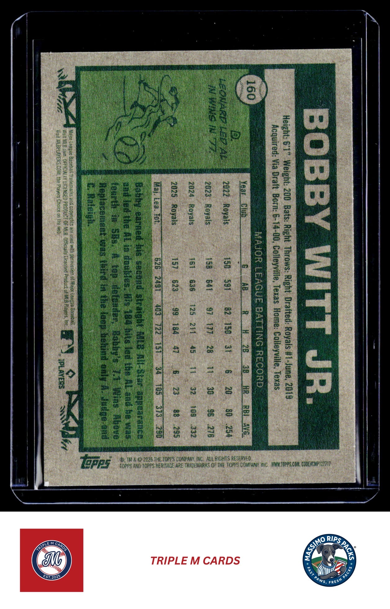 2026 Topps Heritage #160 Bobby Witt Jr.