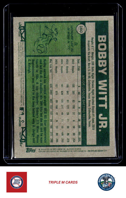 2026 Topps Heritage #160 Bobby Witt Jr.