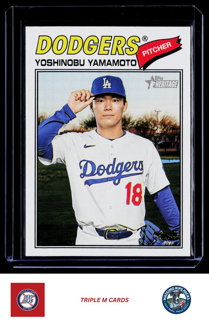 2026 Topps Heritage #371 Yoshinobu Yamamoto