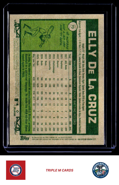 2026 Topps Heritage #70 Elly De La Cruz