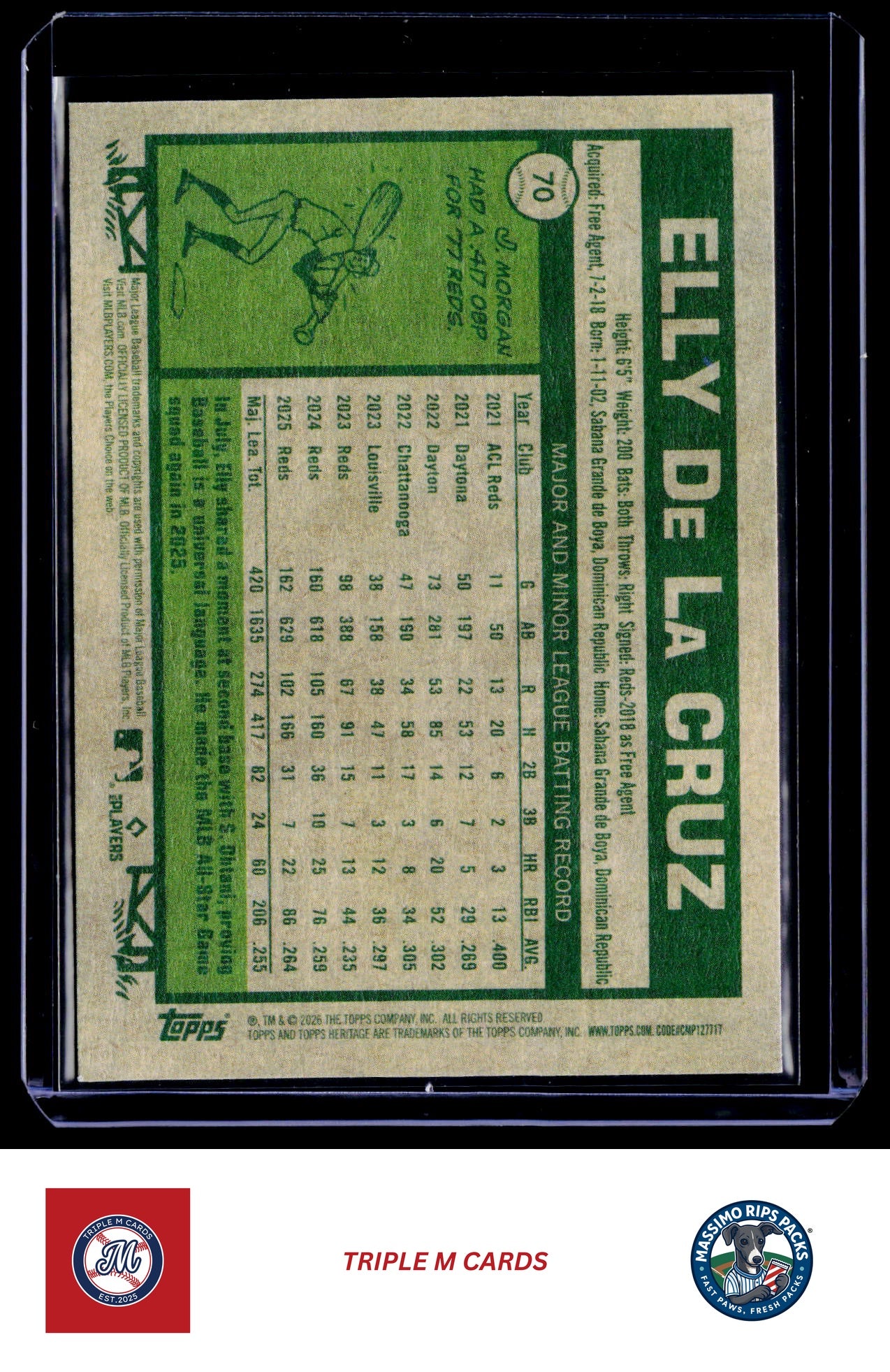 2026 Topps Heritage #70 Elly De La Cruz