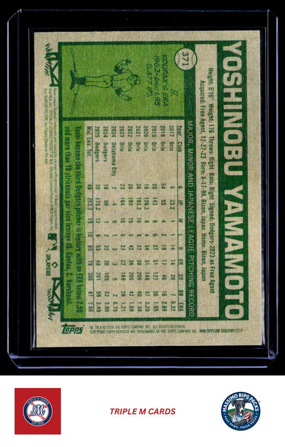 2026 Topps Heritage #371 Yoshinobu Yamamoto