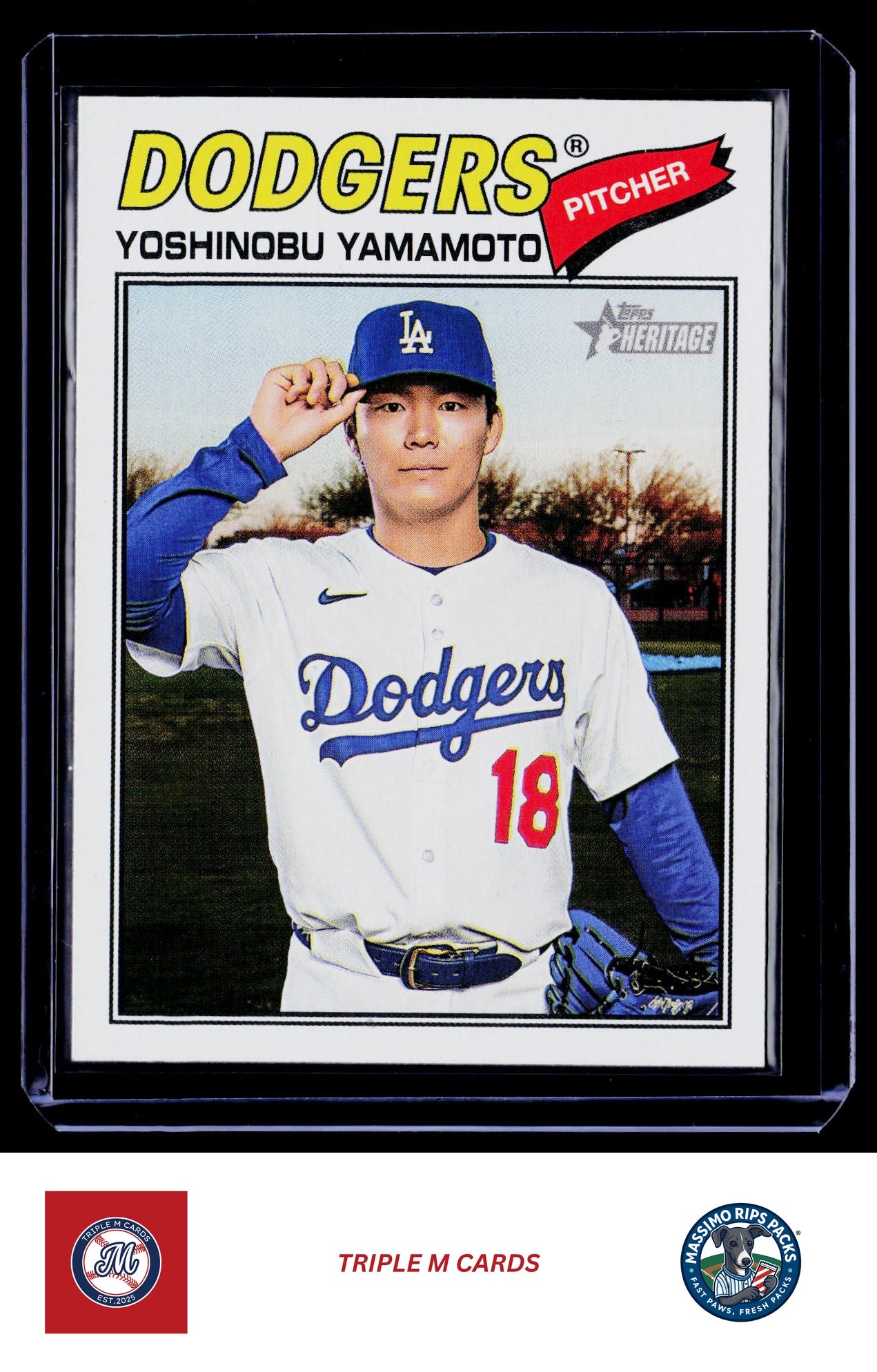 2026 Topps Heritage #371 Yoshinobu Yamamoto