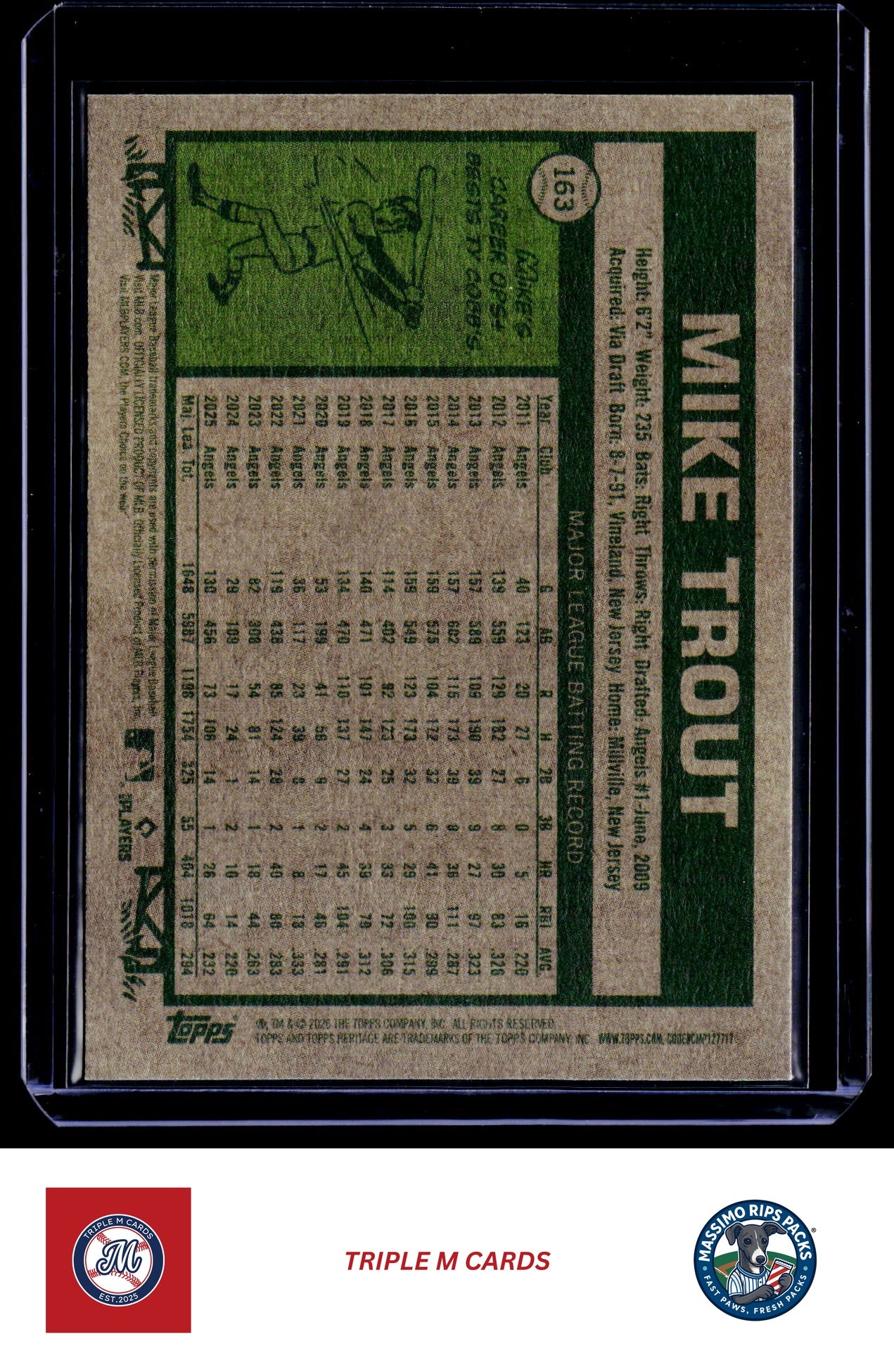 2026 Topps Heritage #163 Mike Trout