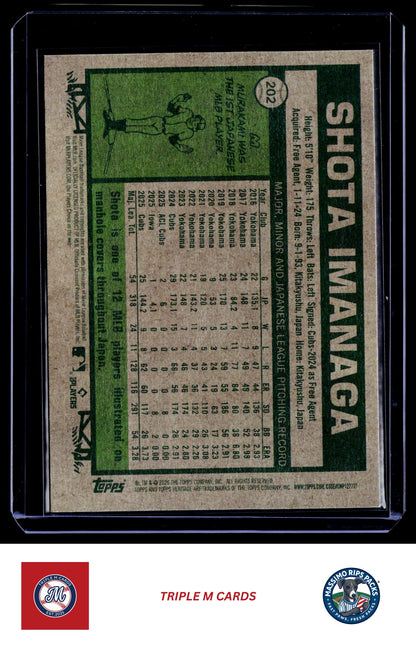 2026 Topps Heritage #202 Shota Imanaga