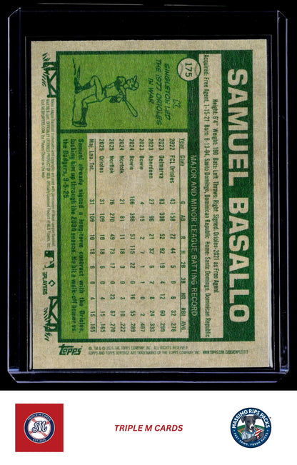 2026 Topps Heritage #175 Samuel Basallo